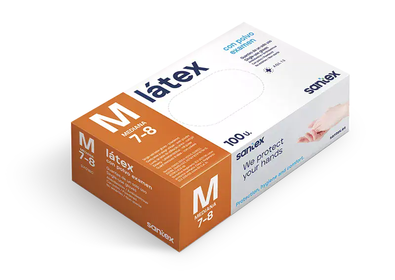 Luvas de Látex com pó natural, Cx.100