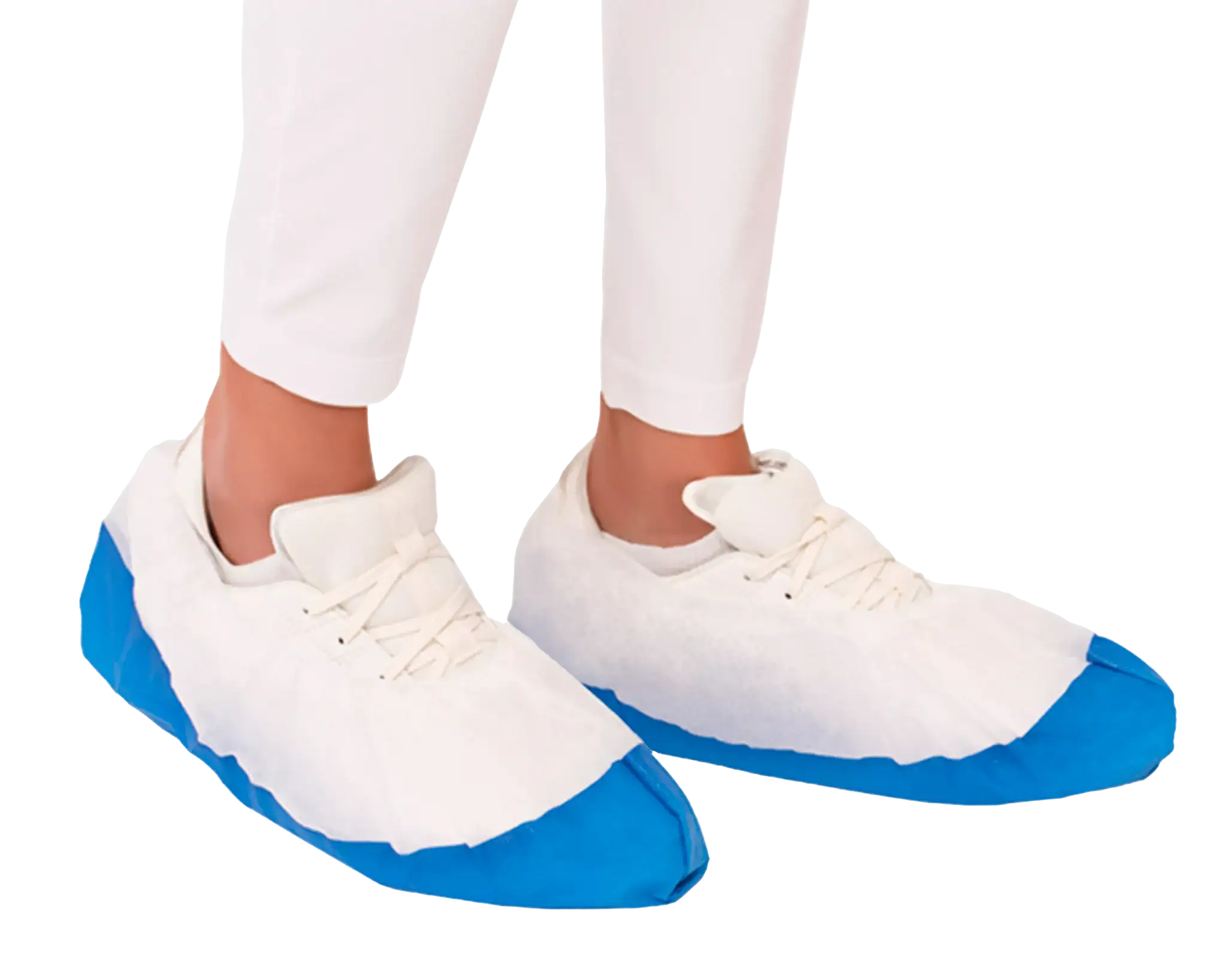 Cobre-sapatos de Polietileno/Polipropileno com sola reforçada e antiderrapante, bolsa 40 un